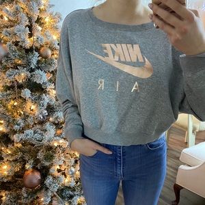 Nike air rose gold cropped sweater